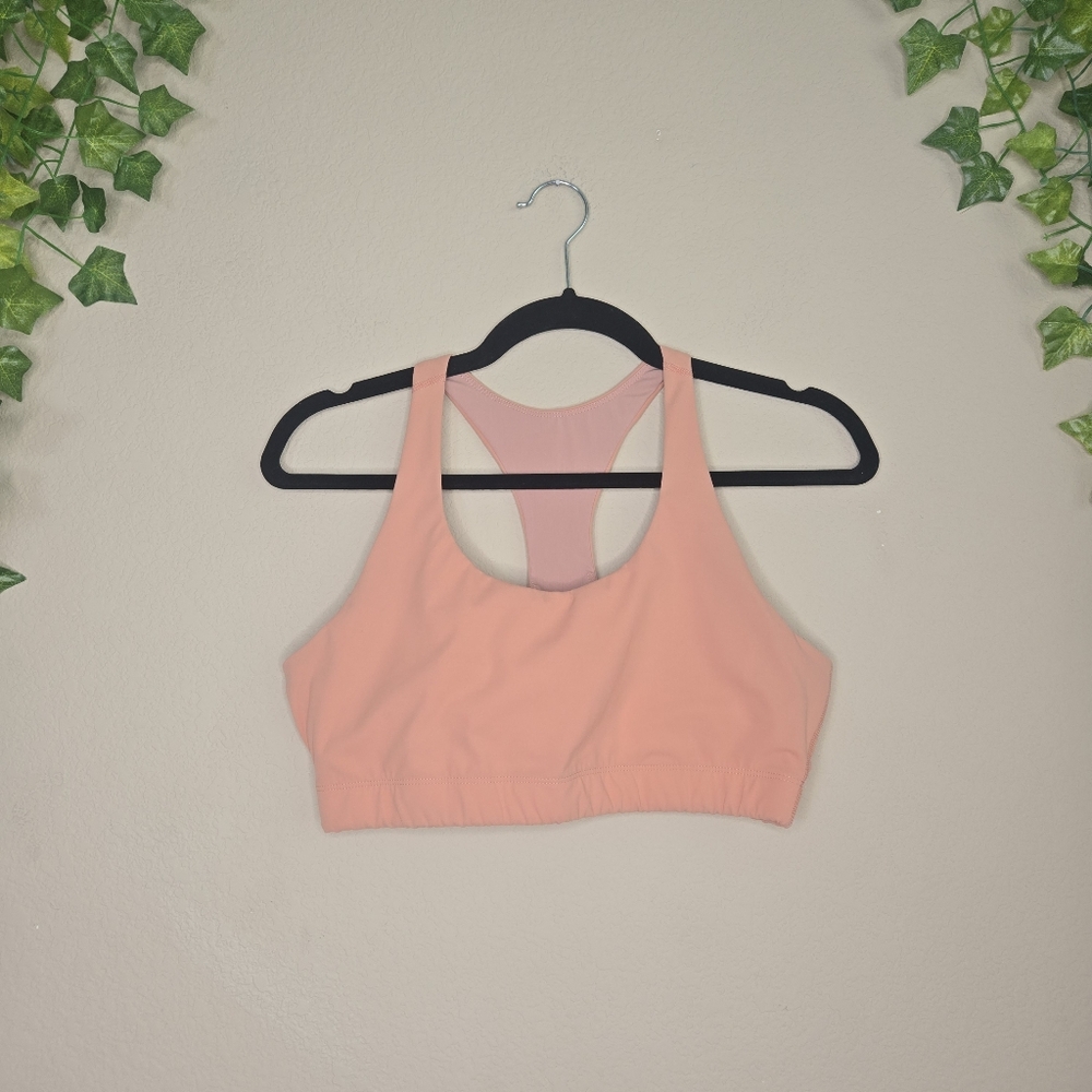 Outdoor Voices Peach Salmon Orange Racer Back Sports Bra Sz M